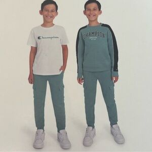 Champion Boys 3 Piece Track Set - .  cargo track pants, tee and sweatshirt